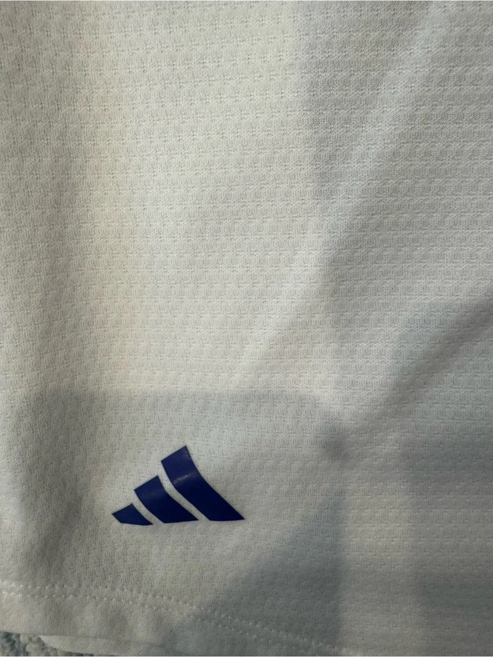 Adidas White & Royal Blue Polo Shirt with Embroidered Crest Whistling Straights